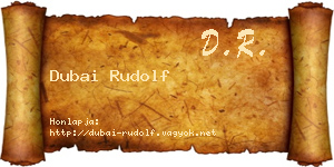 Dubai Rudolf névjegykártya